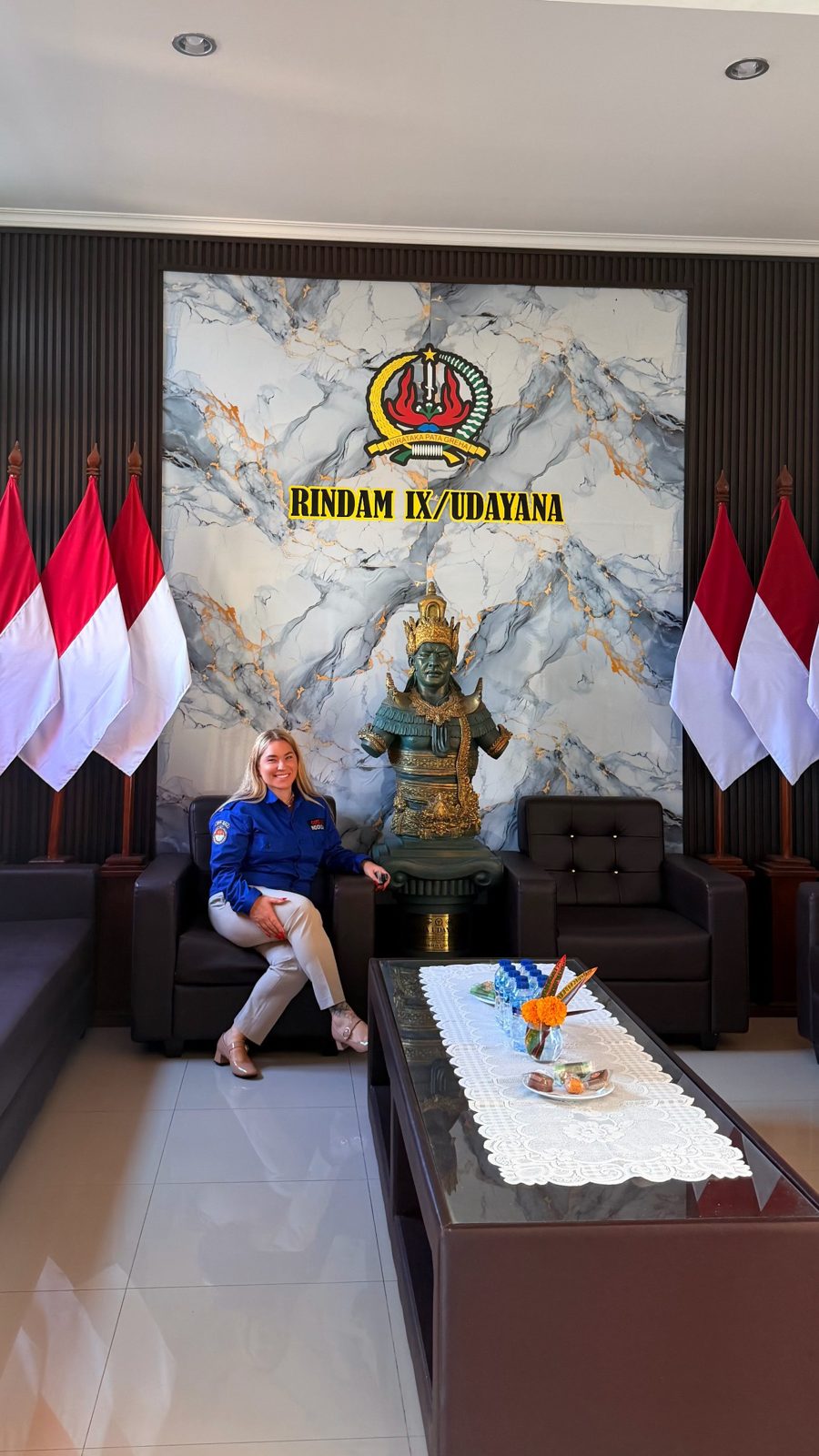 Diana Zakharova at Rindam IX/Udayana, Tabanan, Bali